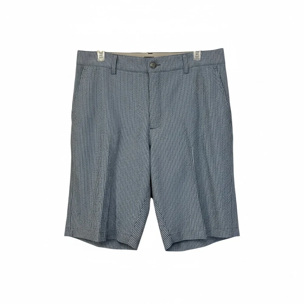 Adidas Men Blue Tech Ink Gingham Golf Shorts 34 Ultimate365 NWT Stretch